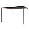 Przyścienna Pergola tarasowa aluminiowa NORDVIC Skyline LED Light - 3 x 4 m Antracyt